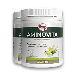 Kit 2 Aminovita Vitafor Vegano 240g Limão