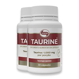 Kit 2 Taurine Vitafor 30 Cápsulas