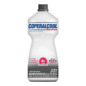 ALCOOL LIQ 46 COPERALCOOL BACFREE CHA BRANCO 1L