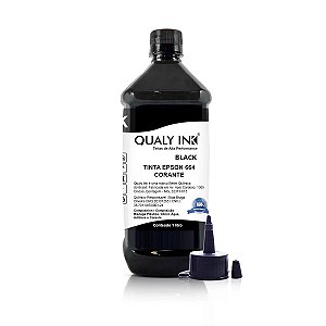 Tinta Epson 664 | T664120 Corante Preta Qualy Ink 1 litro