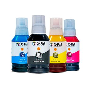 Kit de Tintas Epson T49H | T49H100 SureColor X-Full Preta Pigmentada + Coloridas Corantes 140ml