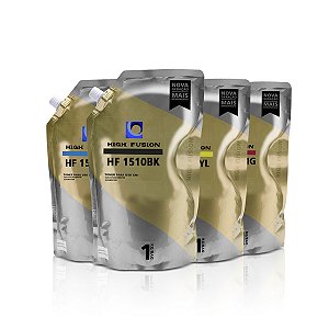 Kit de Refil de Pó de Toner HP CF510A | 204A | HF1510 High Fusion Preto + Coloridos 1kg