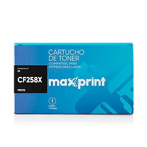 Toner HP 58X | CF258X Maxprint para 9.800 páginas, Sem Chip