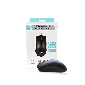 Mouse com Fio USB Básico Preto FZF-YM-M120 Ebai