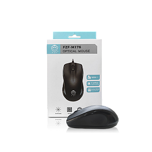 Mouse com Fio USB Básico Preto FZF-M176 Ebai