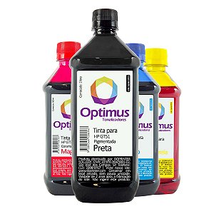 Kit de Tintas HP 416 Ink Preta 1 litro + Coloridas 500ml Optimus