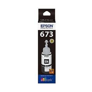 Tinta Epson T673120 | L1800 | 673 EcoTank Preta Original 70ml