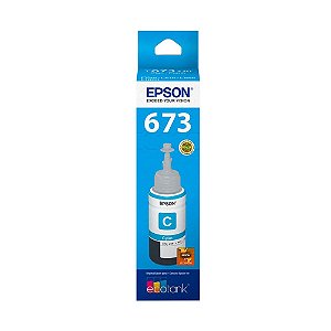 Tinta Epson 673 | L1800 | T673220 EcoTank Ciano Original 70ml