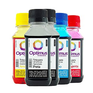 Kit de Tintas HP 116 Ink Tank Preta 200ml + Coloridas 100ml Optimus