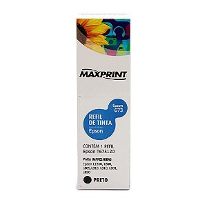 Tinta Epson T673120 | L800 | 673 EcoTank Preta Maxprint 100ml