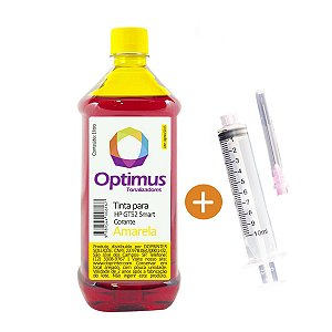 Tinta Optimus para HP GT52 | M0H56AL | GT53 Smart Tank Amarela Corante 1 litro