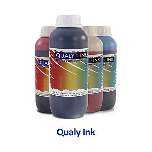 Kit de Tinta Canon 190 | GI-190 Preta Pigmentada + Coloridas Corantes Qualy Ink 1 litro