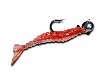 Isca Artificial Maré Jig Head Camarão Articulado Flexível 7cm