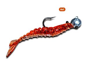 Isca Artificial Maré Jig Head Camarão Articulado Flexível 9cm