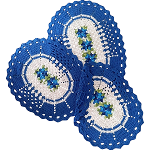 Jogo de banheiro crochê 3 pçs