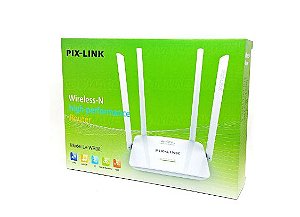 Roteador Sem Fio 4 Antenas Externas Rede Wireless 300Mbps Wi-FI AP Router Branco Pix-Link LV-WR08