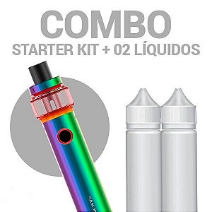 COMBO Kit Vape PEN 22 Light- Smok + 2 líquidos Atcha Sabores 0mg - 30ml