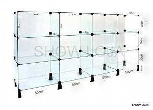 Balcão Vidro Modulado 0,30 x 1,00 x 2,00