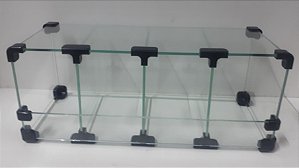 Baleiro vidro modulado 15 x 15 x 40cm - 04 módulos