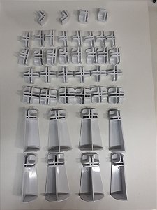 Kit conectivos branco para balcão 12 módulos