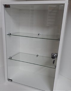 Vitrine MDF com Vidro Para Parede  25 x 44 x 64cm