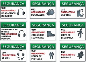 Placas de Sinalização para obras, segurança, epis. cavaletes...