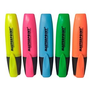 Caneta Marca Texto Amarelo - Verde - Rosa - Azul - Laranja Office MP618 Unidade - MasterPrint