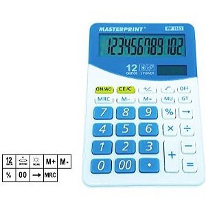 Calculadora Eletrônica 12 Dígitos Solar MP1063 - Masterprint