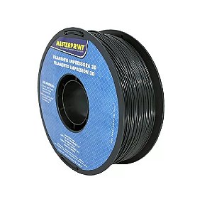 Filamento de Impressora 3D ABS Preto 1.75mm 1KG Resistente ao Calor Rigidez Masterprint Filamento 3D