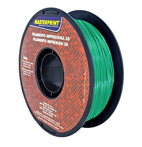 Filamento de Impressora 3D PETG Verde 1.75mm 1KG Resistente Puro e Alta Durabilidade Masterprint