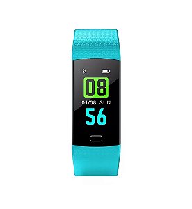 Relógio Pulseira Inteligente Targa Smartband 4 Azul Claro 1 Ano de Garantia Targa ip67 Android 5.1