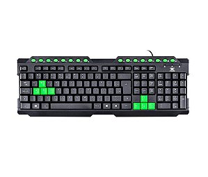 Teclado Gamer Vinik VX Gaming Dragon V2, ABNT2, Preto e Verde- GT104