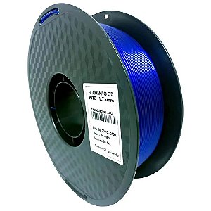 Filamento de Impressora 3D PETG Azul Translucido 1.75mm 1KG Resistente Puro e Alta Durabilidade Masterprint