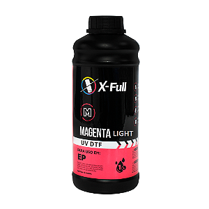 Tinta DTF UV 1 litro X-FULL Vermelho / Magenta Light Alta qualidade Durabilidade e Resistência