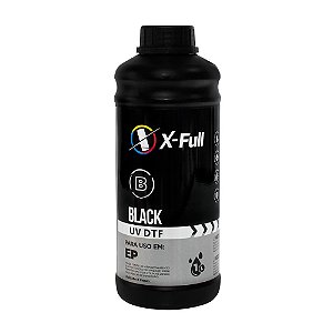 Tinta DTF UV 1 litro X-FULL Preto / Black Alta qualidade Durabilidade e Resistência