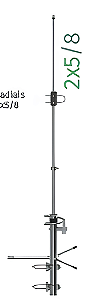Antena UHF Base AP4249 2x5/8 430-512Mhz 8.15db