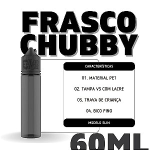 Frasco Chubby V3 60ml Fume - 1Un
