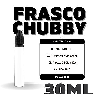 Frasco Chubby V3 30ml SLIM Clear - 1Un