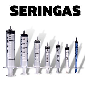 Seringa Descartável - 1ml, 3ml, 5ml, 10ml e 20ml