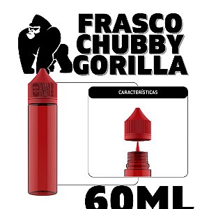 Frasco Chubby Gorilla 60ml | Vermelho - 1Un