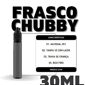 Frasco Chubby 30ml SLIM V3 | Fume - 1Un