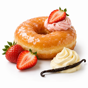 Kit Receita Donut de Morango com Creme — 5 x 10 ml