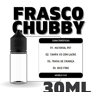 Frasco Chubby V3 30ml FAT Clear - 1Un