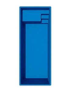 Piscina de Fibra Oceano Azul - 6,00m x 3,30m x 1,40m - 22.000 litros - Diazul Piscinas
