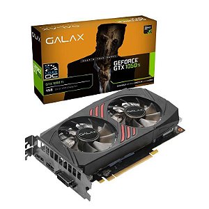 Galax NVIDIA GeForce GTX 1050 Ti 1-Click OC 4GB DDR5 Dual Fan Preto (50IQH8DSQ3CC)