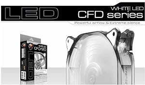 Fan Cougar White LED 120mm Hydraulic (Liquid) Bearing Ultra Silent Fan (CF-D12HB-W)