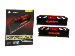 CORSAIR Vengeance Pro Vermelho 8GB (2 x 4GB) DDR3 1600 (PC3 12800) (CMY8GX3M2A1600C9R)