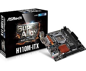 ASRock H110M-ITX LGA 1151 Intel H110 HDMI SATA 6Gb/s USB 3.0 Mini ITX Intel