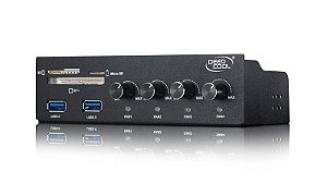 Controlador de FAN DeepCool Rock Master V3.0 com Micro SD USB 3.0 (DP-FC4F2USD-RMTV3)