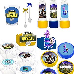 Kit Lembrancinhas Festa Fortnite para 30 Convidados - 200 Itens - Lembrafesta